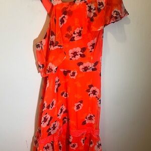 Express Orange Floral Dress